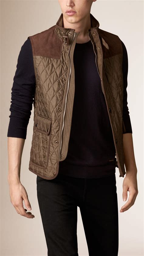 burberry gilet brown|burberry jacket men's sale.